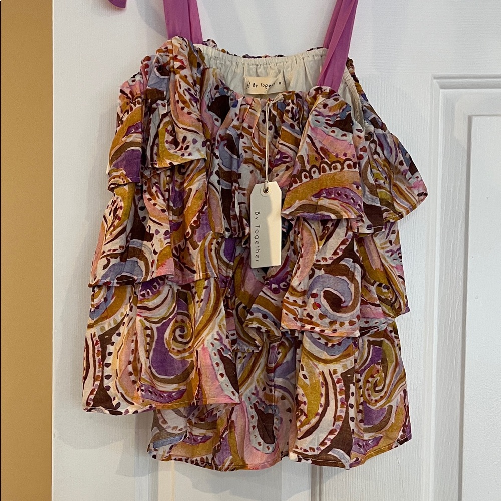 By together  Multicolor Ruffled Top